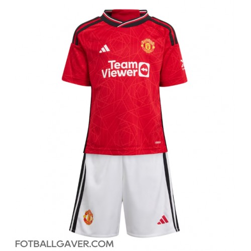 Manchester United Jadon Sancho #25 Fotballklær Hjemmedraktsett Barn 2023-24 Kortermet (+ korte bukser)